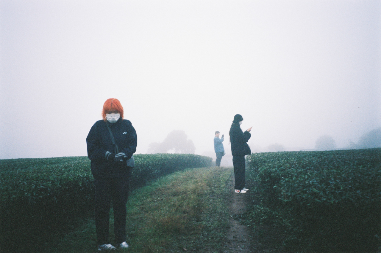 Dung, Chau, & Phong in Moc Chau mist